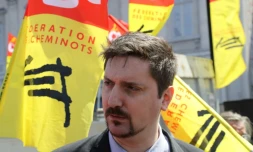 Laurent Brun, secrétaire général de la CGT Cheminots, le 3 mai 2018