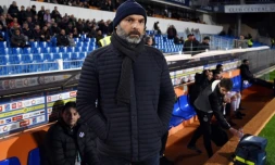 L'entraĂźneur de Toulouse Pascal Dupraz lors du match face Ă Montpellier Ă La Mosson, le 22 janvier 2018