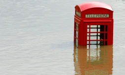 Vue d'inondations à Sheffield, au Royaume-Uni, le 26 juin 2007