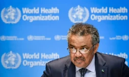 Le directeur général de l'OMS Tedros Adhanom Ghebreyesus, le 18 octobre 2019 à GenÚve en Suisse