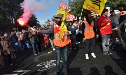 Manifestation à Paris contre la réforme du Code du travail, le 21 septembre 2017