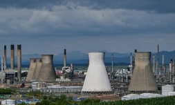La raffinerie de Grangemouth, dans le sud de l'Ecosse, le 7 mai 2025
