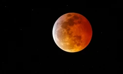 Une super Lune Ă Marina Del Rey, en janvier 2019 en Californie
