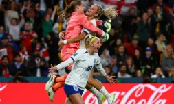 La joie des Anglaises qualifiées pour les quart de finale du Mondial, le 7 août 2023 à Brisbane