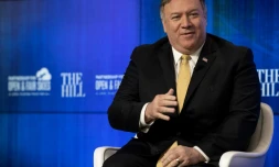 Le secrétaire d'Etat américain Mike Pompeo s'exprime le 29 avril 2019 à Washington