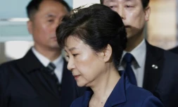 L'ex-présidente sud-coréenne Park Geun-Hye, le 30 mars 2017 à Séoul