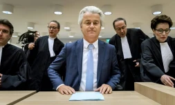 Geert Wilders lors de son procès pour incitation à la haine le 23 novembre 2016 à Schipol