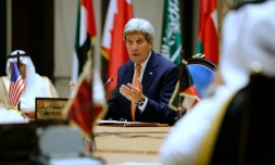 Le secrétaire d'Etat américain John Kerry le 7 avril 2016 à Manama
