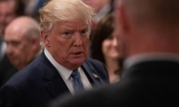 Le président américain Donald Trump s'exprime lundi depuis la Maison Blanche