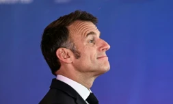 Le président Emmanuel Macron le 24 avril 2026 à Nicosie pour un sommet européen