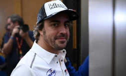 Le pilote automobile espagnol Fernando Alonso, le 3 janvier 2020 Ă Jeddah (Arabie saoudite)