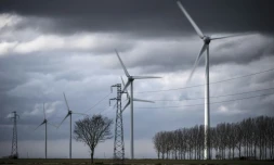 Des éoliennes à Conde-sur-Risle le 28 février 2018