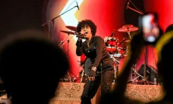 La rappeuse égyptienne Dareen lors d'un concert à l'Université américaine du Caire, le 30 septembre 2023