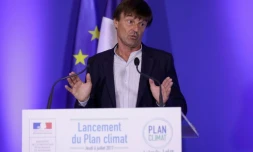 Le ministre de la Transition écologique, Nicolas Hulot, lors de la présentation du Plan climat, le 6 juillet 2017 à Paris