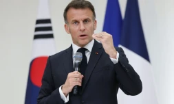 Le président Emmanuel Macron à Séoul le 3 avril 2026