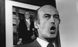 Le candidat à la présidentielle Valéry Giscard d'Estaing en campagne à Chamalières dans le Puy-de-Dôme le 9 mai 1974