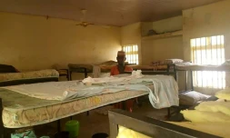 Un dortoir dĂ©sert du pensionnat de Jangede, dans le Nord-Ouest du Nigeria, le 26 fĂ©vrier 2021, oĂč des hommes armĂ©s ont enlevĂ© plus de 300 adolescentes