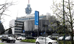 Le siĂšge du groupe italien Mediaset, dans le nord de Milan le 23 mars 2017