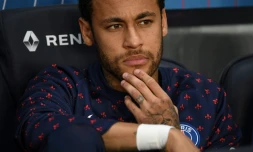 Le joueur de football brésilien Neymar le 21 avril 2019 à Paris