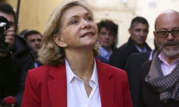 La candidate LR, Valérie Pécresse, lors d'un déplacement de campagne présidentielle, en Corse, le 3 février 2022