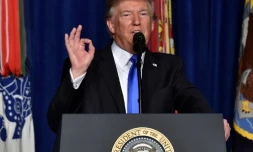 Le président américain Donald Trump à Arlington, en Virginie le 21 août 2017