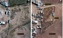 Photo satellite fournie par Amnesty International, le 7 février 2017, montre la prison de Saydnaya, à 30 km au nord de Damas, en Syrie