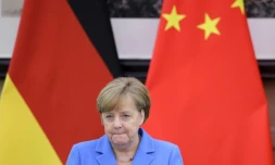 La chancelière allemande Angela Merkel en visite à Pékin le 24 mai 2018