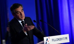 François Fillon lors de sa conférence le 6 février 2017 à Paris