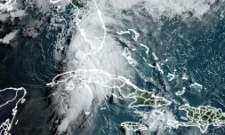 Image satellite de la tempête tropicale Elsa le 6 juillet 2021
