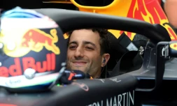 L'Australien Daniel Ricciardo sous les couleurs de l'écurie Red Bull lors des essais du Grand Prix de Hongrie, le 27 juillet 2018 à Mogyorod, près de Budapest