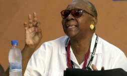  Maryse Condé lors d'une manifestation litteraire à Port-au-Prince, le 4 décembre 2007