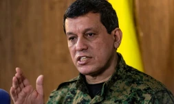 Le commandant en chef des Forces démocratiques syriennes (FDS), Mazloum Abdi, à Hassaké, ville du nord-est de la Syrie, le 6 décembre 2024