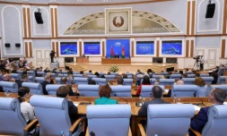 Conférence de presse du président bélarusse Alexandre Loukachenko, le 9 août 2021 à Minsk