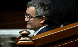 Le ministre de la Justice Gerald Darmanin, a l'Assemblée Nationale, à Paris, le 19 novembre 2025