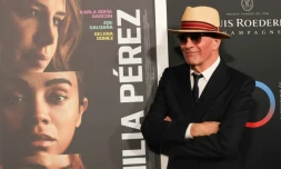 Le réalisateur français Jacques Audiard à Los Angeles, le 29 octobre 2024