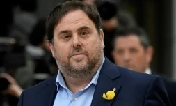 Le vice-président catalan destitué Oriol Junqueras, le 2 novembre 2017 à Madrid