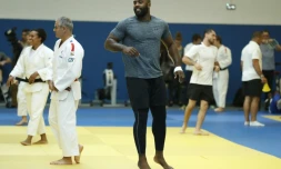 Le judoka Teddy Riner, à l'Insep à quelques jours des Mondiaux de Budapest, le 23 août 2017