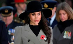 Meghan Markle, qui doit épouser samedi le prince Harry, lors d'une cérémonie à Londres le 25 avril 2018.