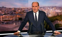 Le Premier ministre Jean Castex sur le plateau du 20h00 de TF1 le 
30 septembre 2021