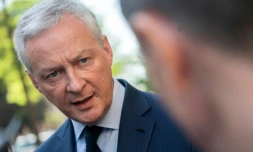 Le ministre de l'Economie, Bruno Le Maire, à Washington, le 12 avril 2023