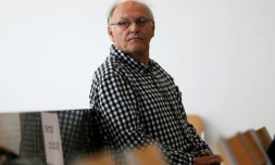 Le naturopathe Bernard Sainz au tribunal de Caen le 4 juillet 2017
