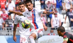 Le milieu de terrain brésilien de Lyon, Lucas Paqueta, face à Clermont, lors de leur match de Ligue 1, le 22 août 2021 au Groupama Stadium à Décines-Charpieu