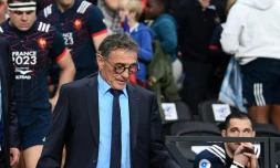 Le sélectionneur du XV de France Guy Novès contraint au match nul par le Japon lors du dernier test-match de l'automne, le 25 novembre 2017 à Nanterre
