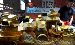Le stand d'un fromager au salon de l'Agriculture, à Paris, le 24 février 2018