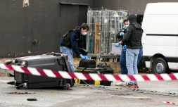 La police intervient sur les lieux de tirs à Trappes, dans les Yvelines, le 23 octobre 2026 