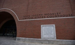 L'entrée du tribunal de Boston dans le Massachusetts où le suspect Jack Teixeira comparaît le vendredi 14 avril 2023