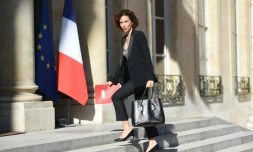 La ministre de la Culture Audrey Azoulay arrive à l'Elysée le 22 août 2016 à Paris