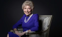 HélÚne CarrÚre d'Encausse, secrétaire perpétuelle de l'Académie française, le 21 février 2022 à Paris