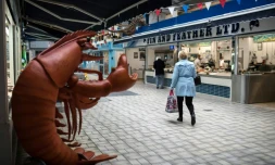 Marché aux poissons à Saint-Hélier, sur l'ßle de Jersey, en 2017