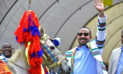 Le Premier ministre Abiy Ahmed lors d'une visite à Bonga, dans la province de Kaffa, dans le sud-ouest de l'Ethiopie, le 15 septembre 2019